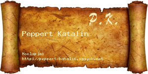 Peppert Katalin névjegykártya