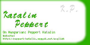katalin peppert business card